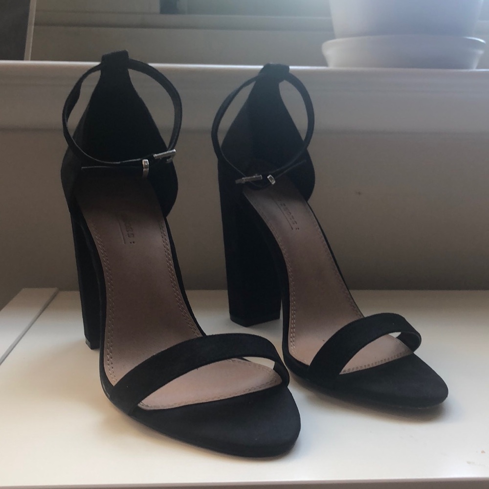 Suede Barely There High Heeled Sandal Ankle Strap